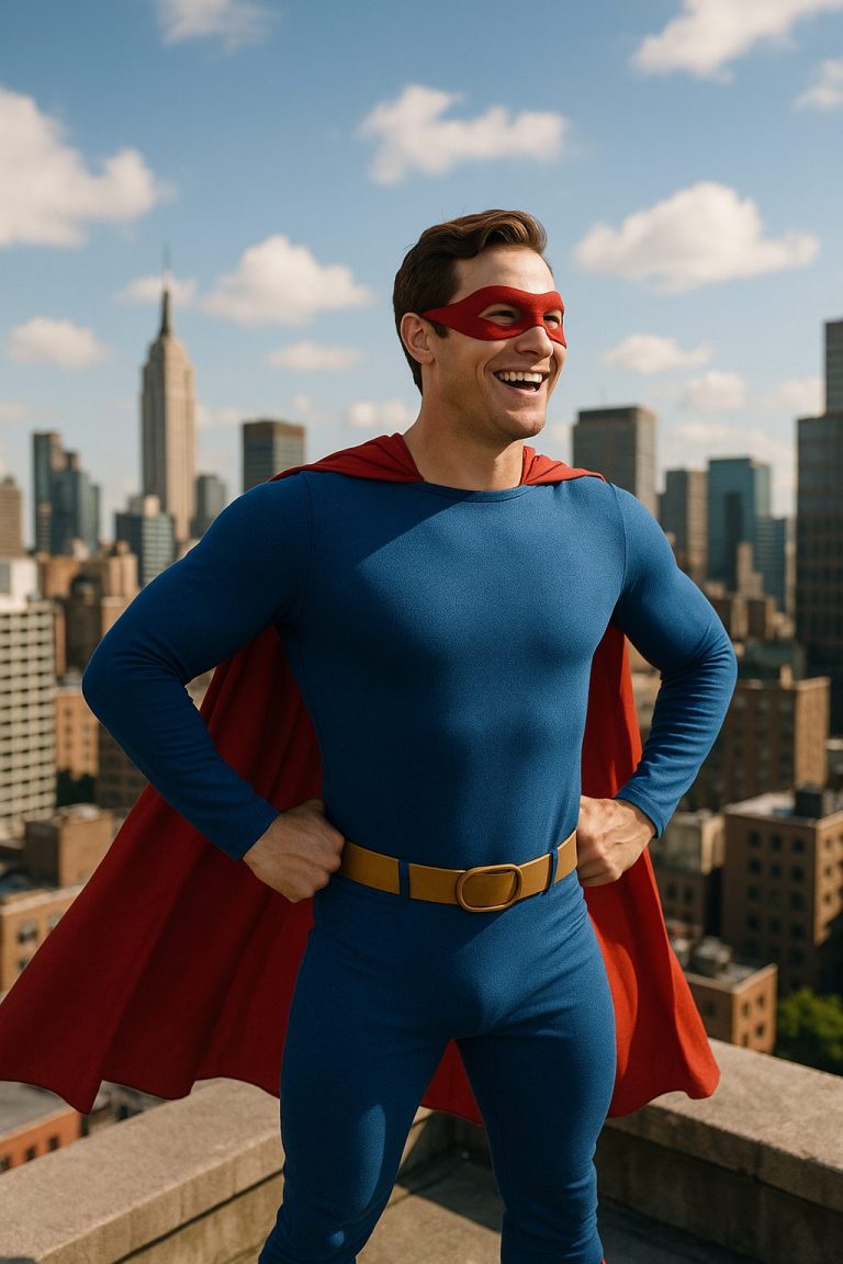 ヒーローと都市の景色