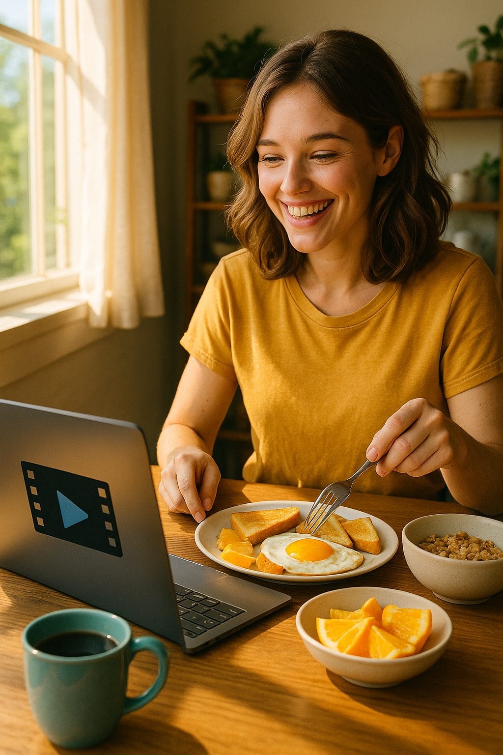 朝の光の中でのひととき