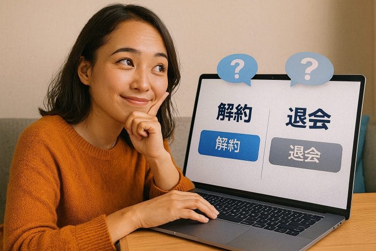 解約と退会の選択