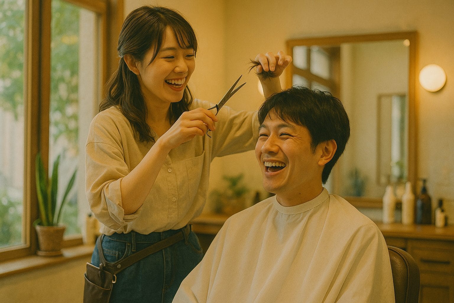 美容室での楽しいひととき