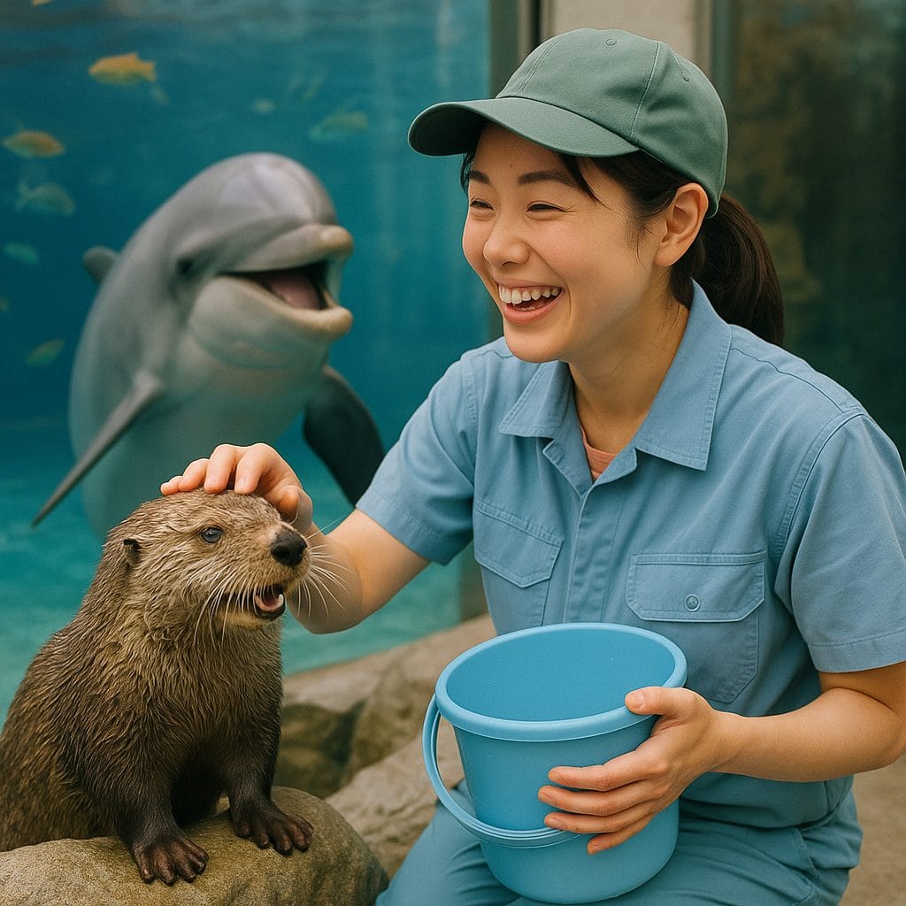 水族館の飼育員と仲間たち