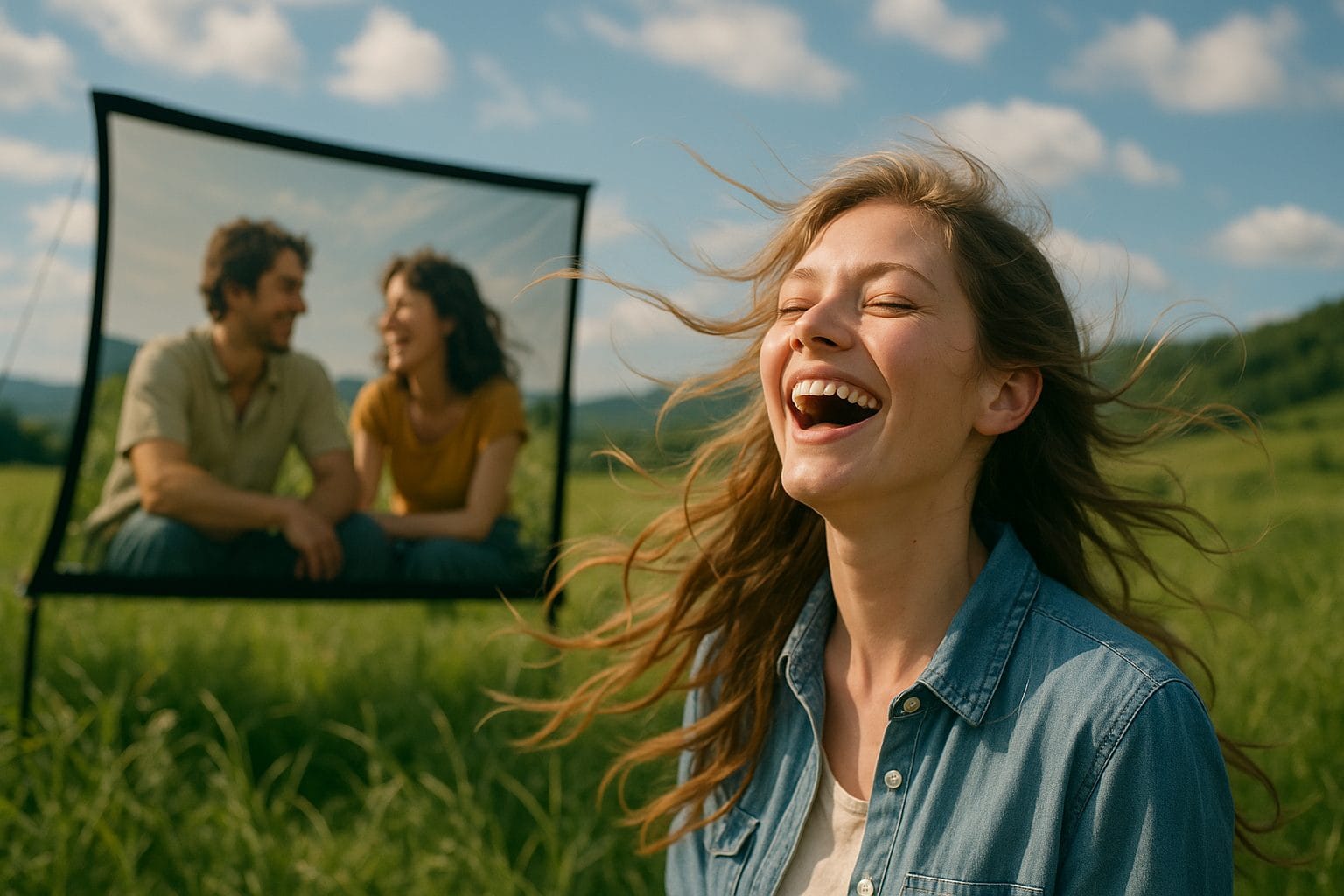 青空の映画上映会