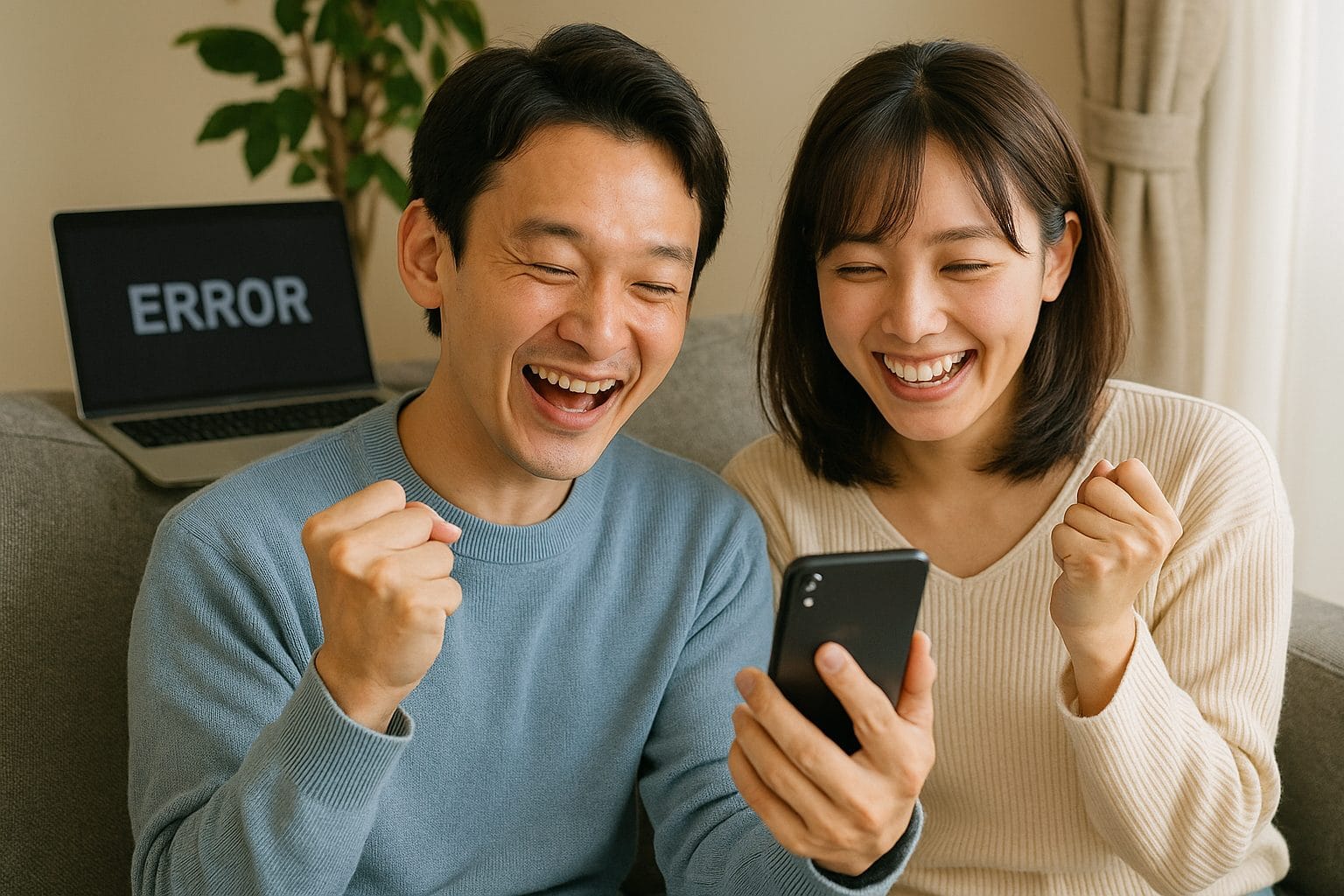 二人で楽しむスマホの時間