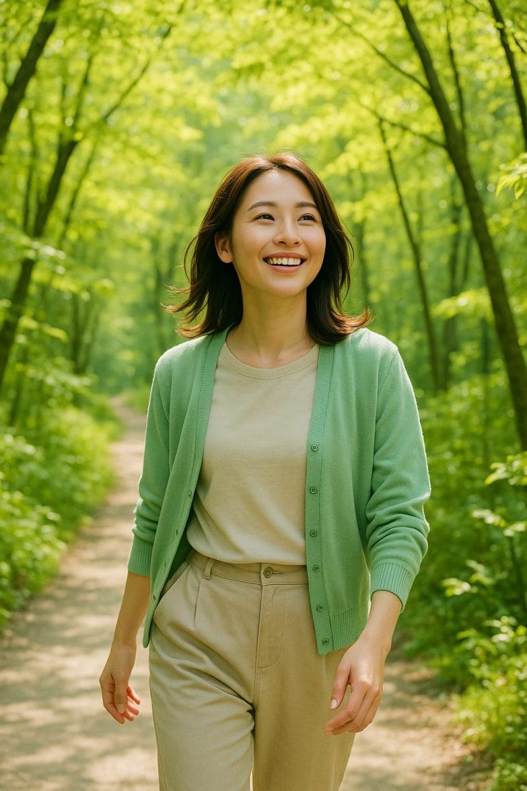 森の中の微笑み