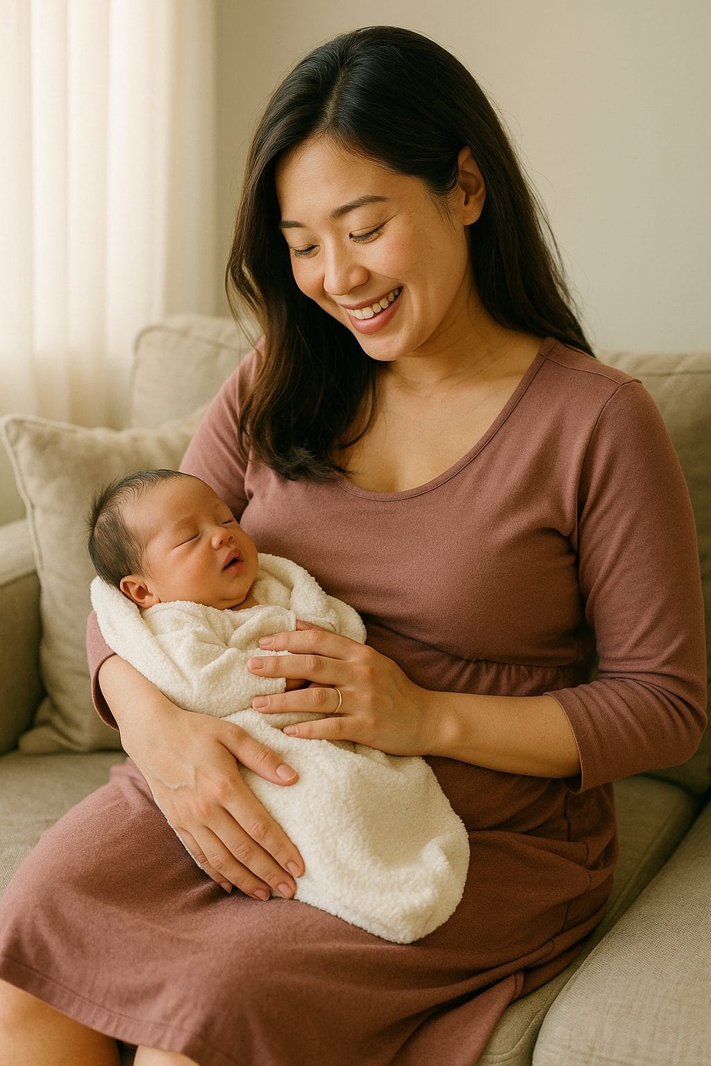 母親と赤ちゃんの穏やかな時間