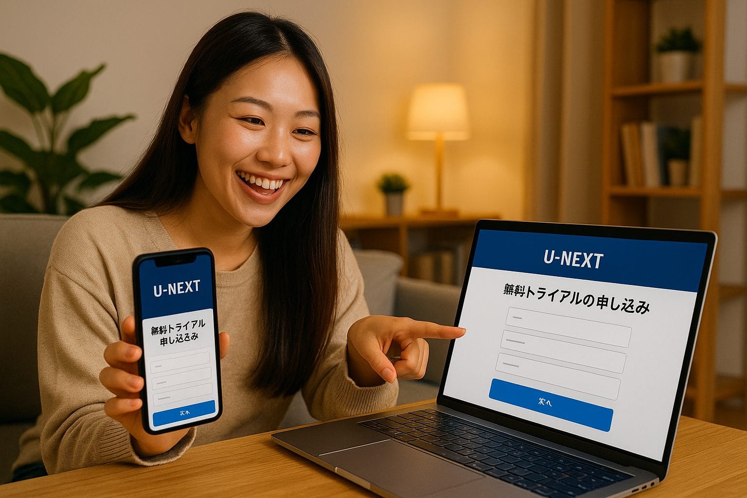 U-NEXTの無料トライアル登録