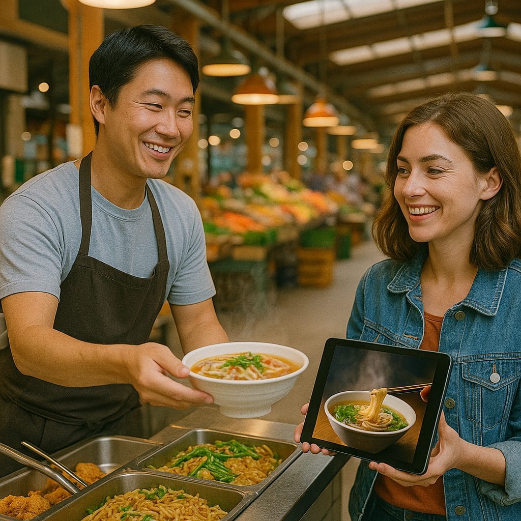 市場のランチタイム