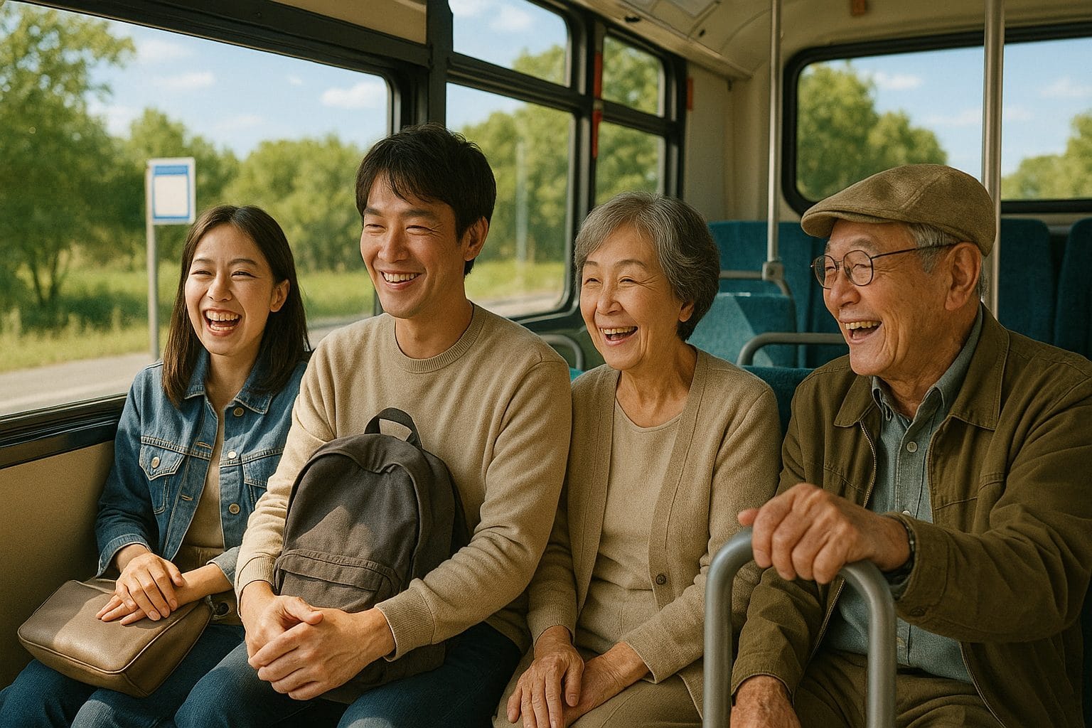 バスの中での笑いのひととき