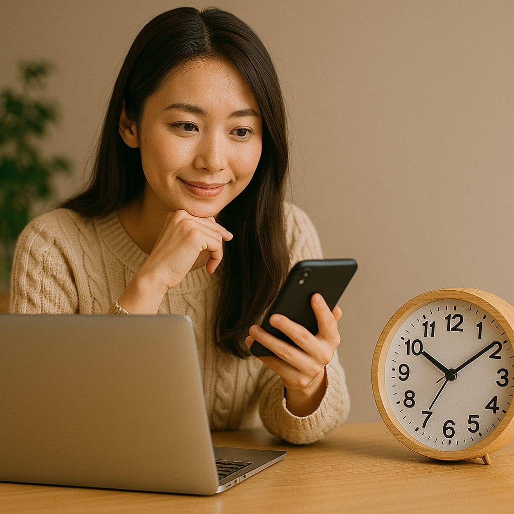 考え込む女性と温かな空間