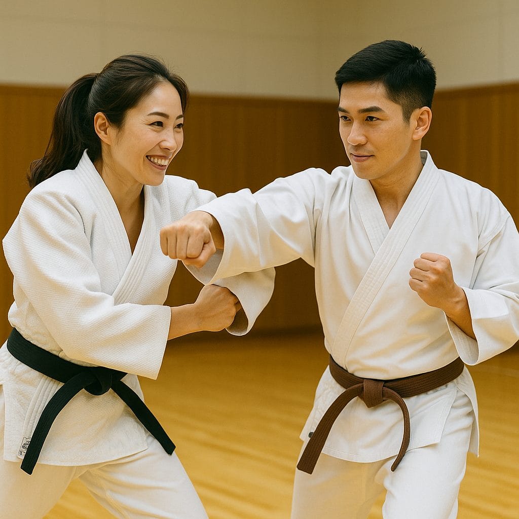 道場での武道練習