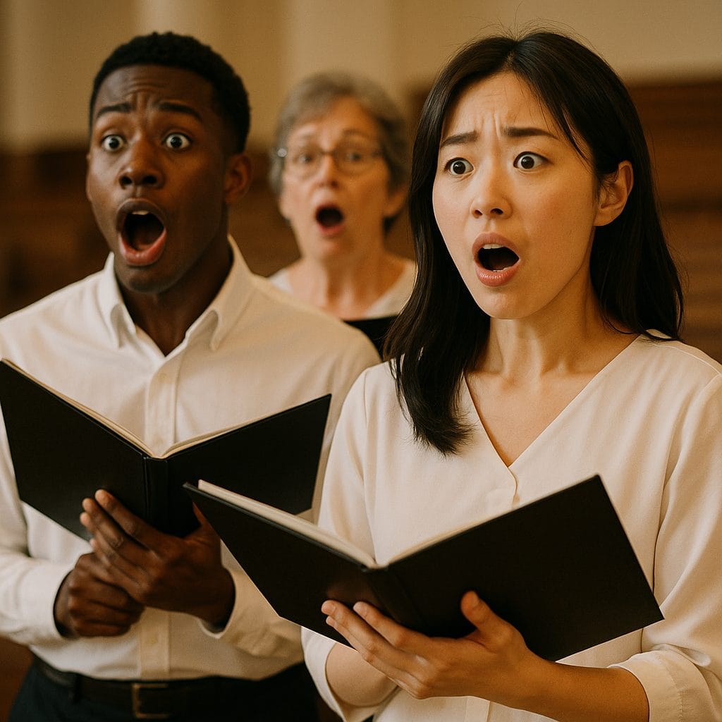 合唱のパフォーマンス瞬間