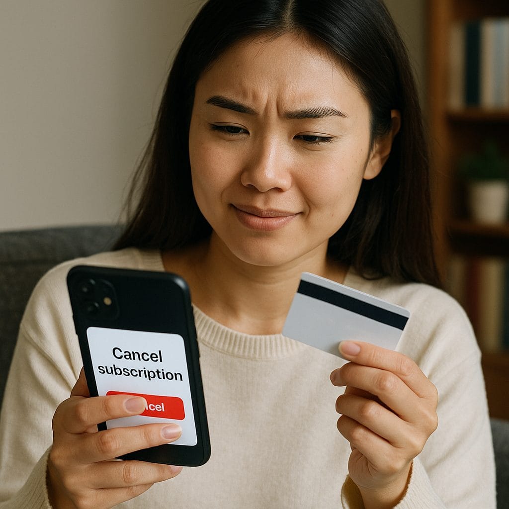 スマートフォンでキャンセルボタン