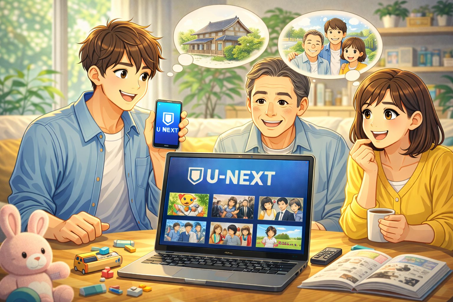 VOD初心者がテレビとスマホで視聴環境を整える手順イメージ